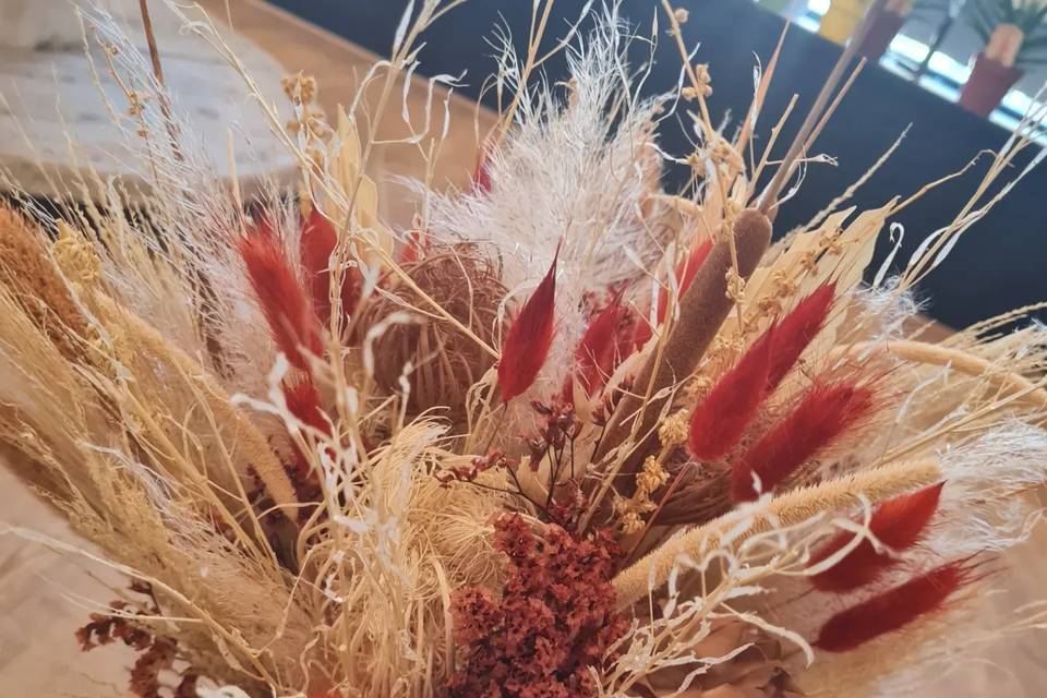 Bouquet de mariée séché