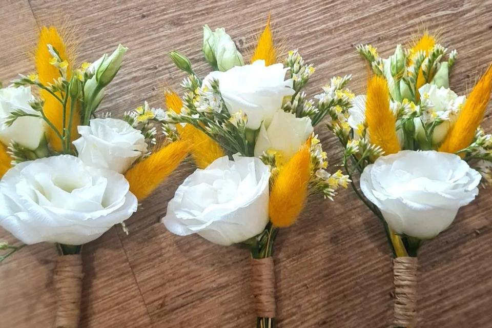 Boutonnière marié et témoins