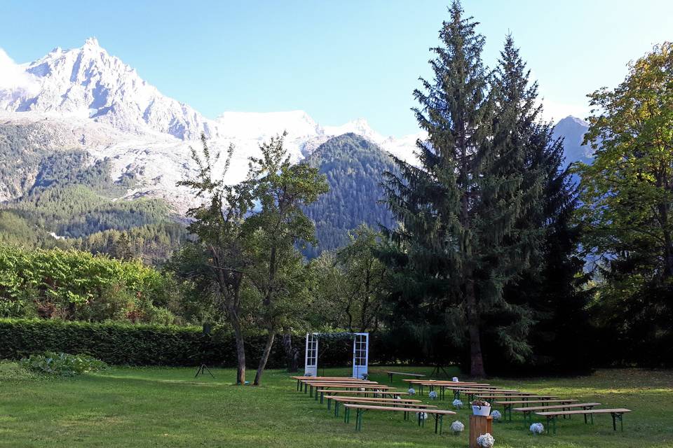 Vue face au massif Mont Blanc