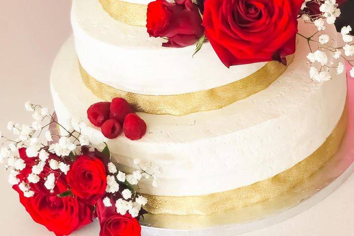 Wedding cake fleurs naturelles