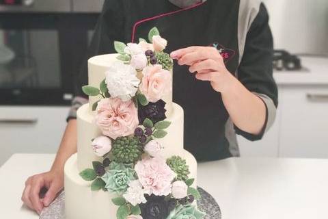 Wedding fleurs en pâte à sucre
