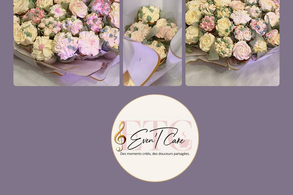 Bouquets de fleurs cupcakes