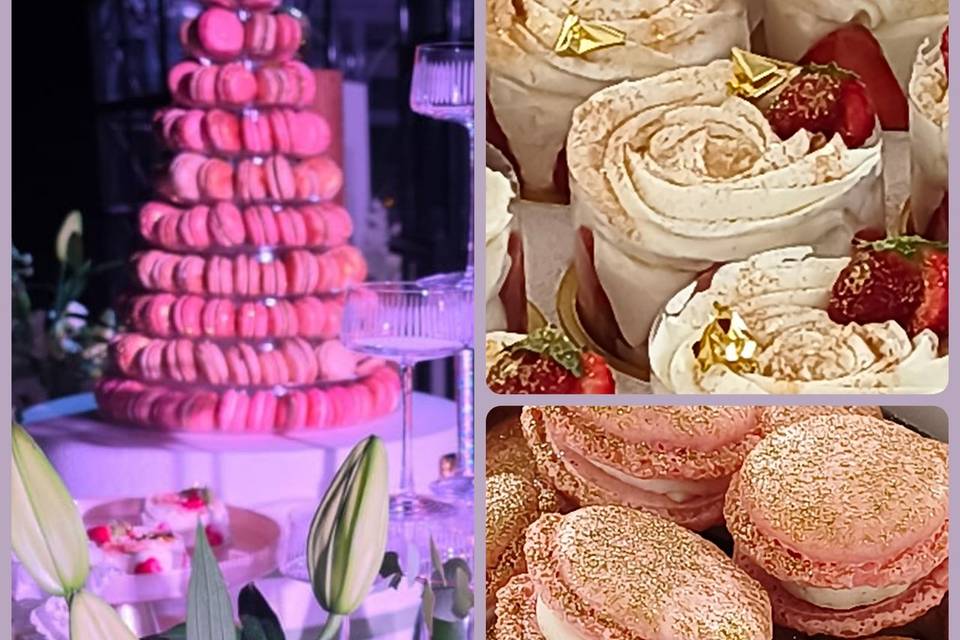 225 macarons 75 fraisiers