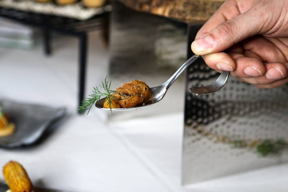 Cuillères de Tempura de moule