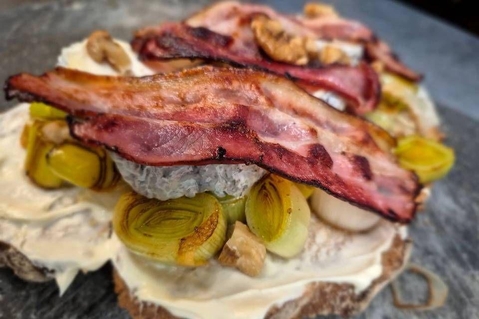 Croque poireaux chevre