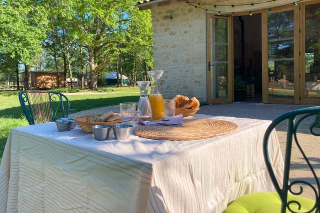 Terrasse petit déjeuner