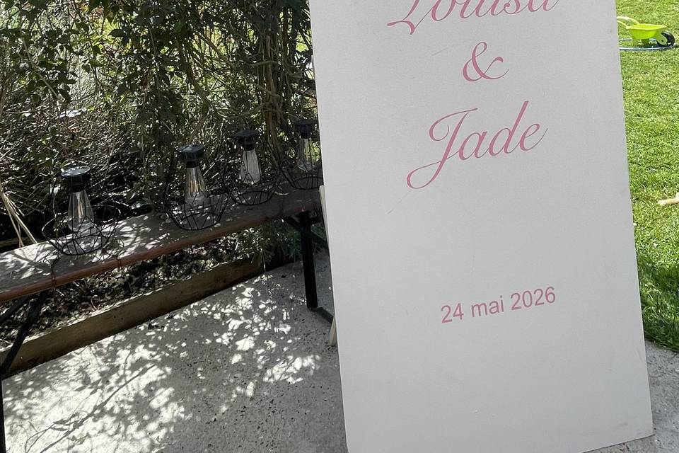 Panneau bienvenue