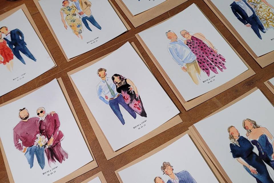 Portraits aquarelle