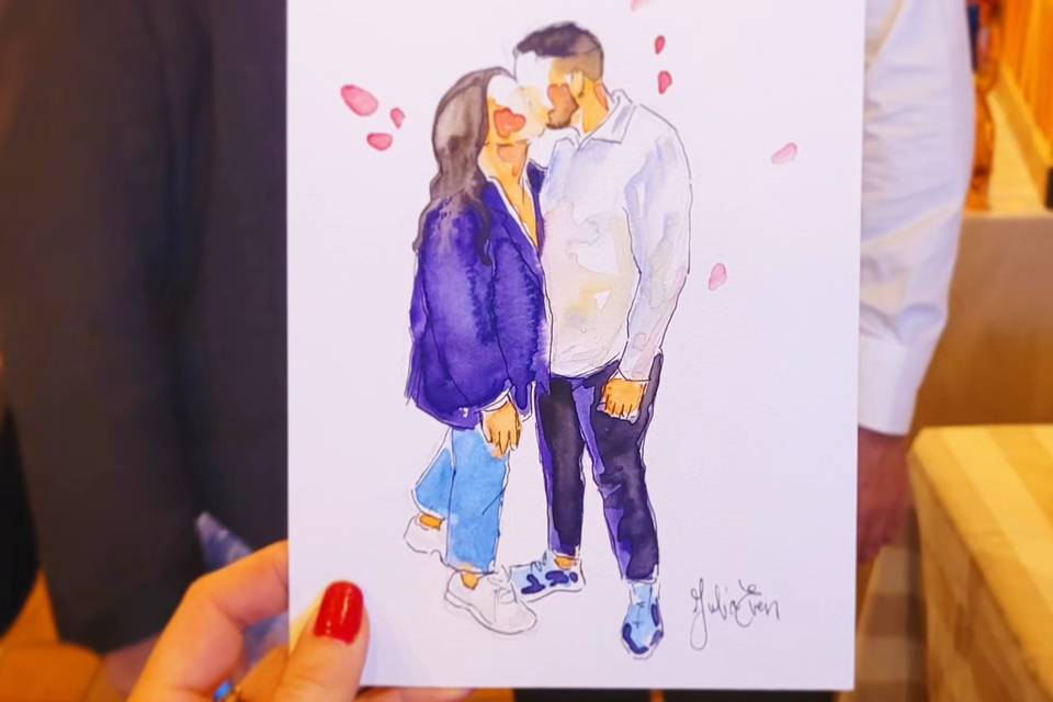 Portraits aquarelle minute