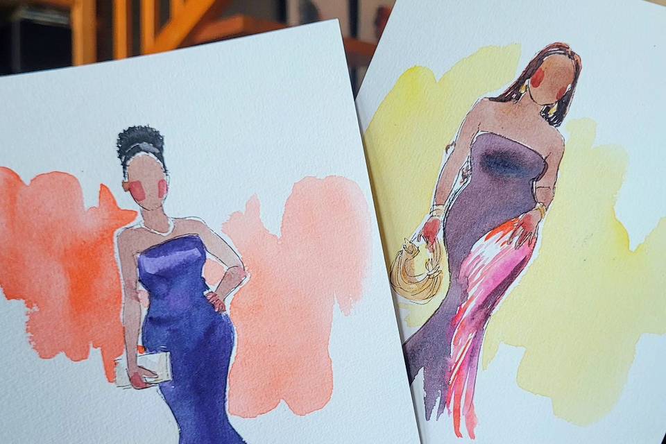 Portraits aquarelle