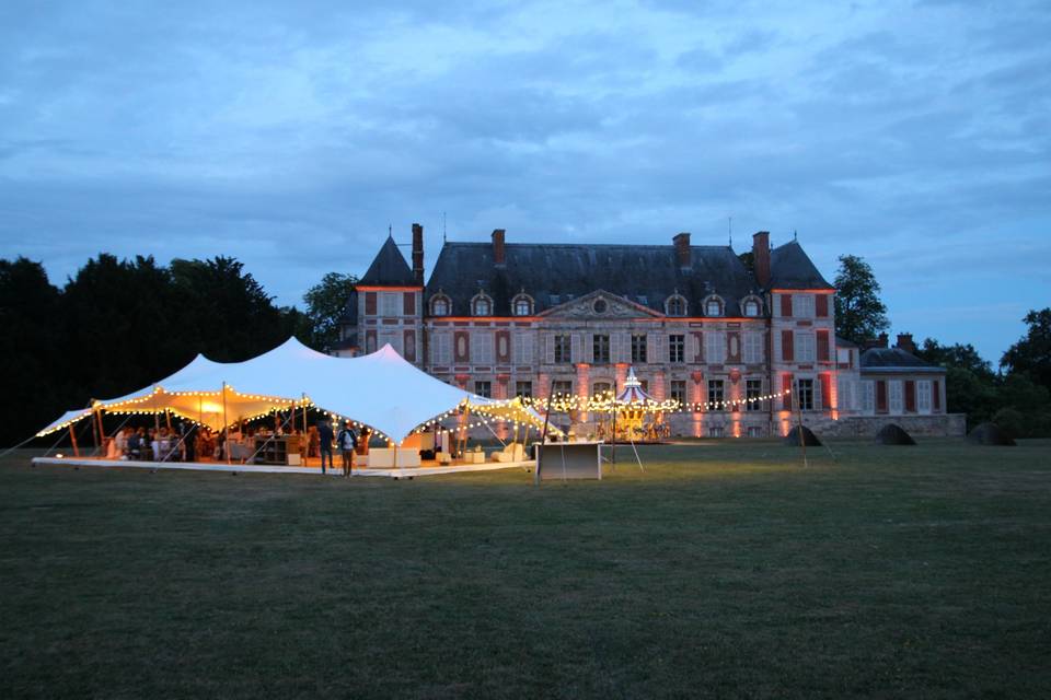 Eclairage mariage château