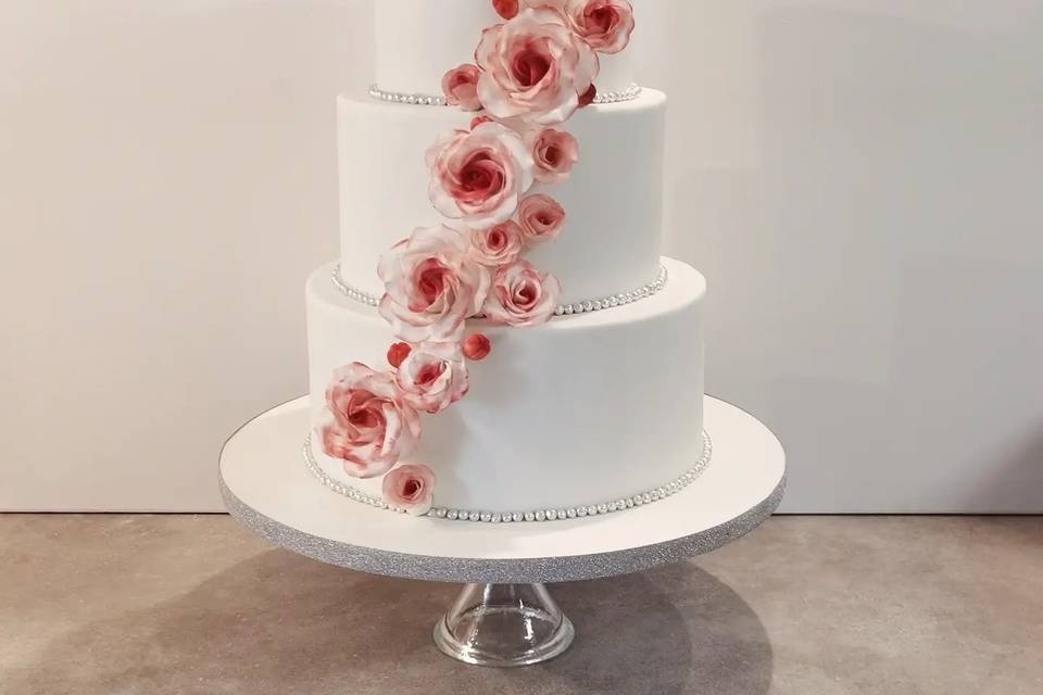 Wedding Cake fleurs en sucre