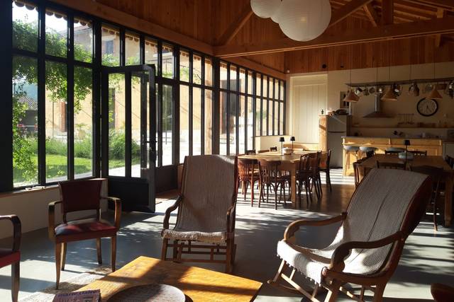 Les gîtes avec sa grande salle