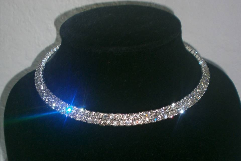 Collier ras le cou strass  ran