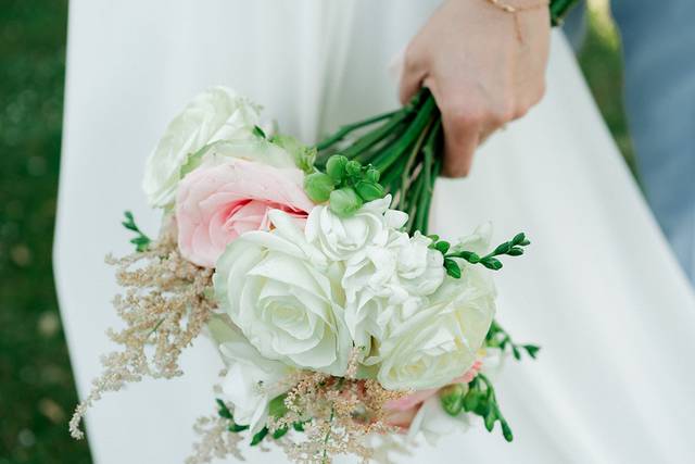 Bouquet blanc et rose