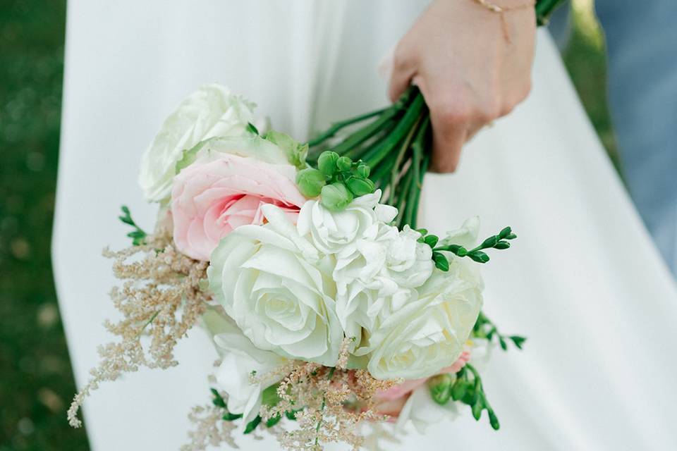 Bouquet blanc et rose
