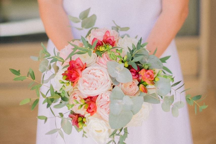 Bouquet de mariée rose