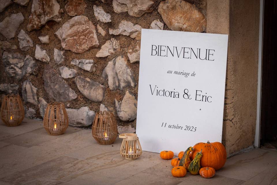 Panneau de bienvenue
