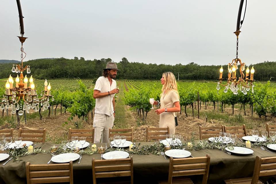 Diner dans les vignes