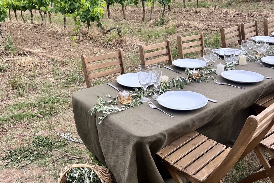 Diner dans les vignes