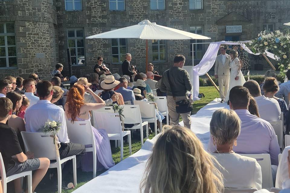 Cérémonie Mariage bleu blanc
