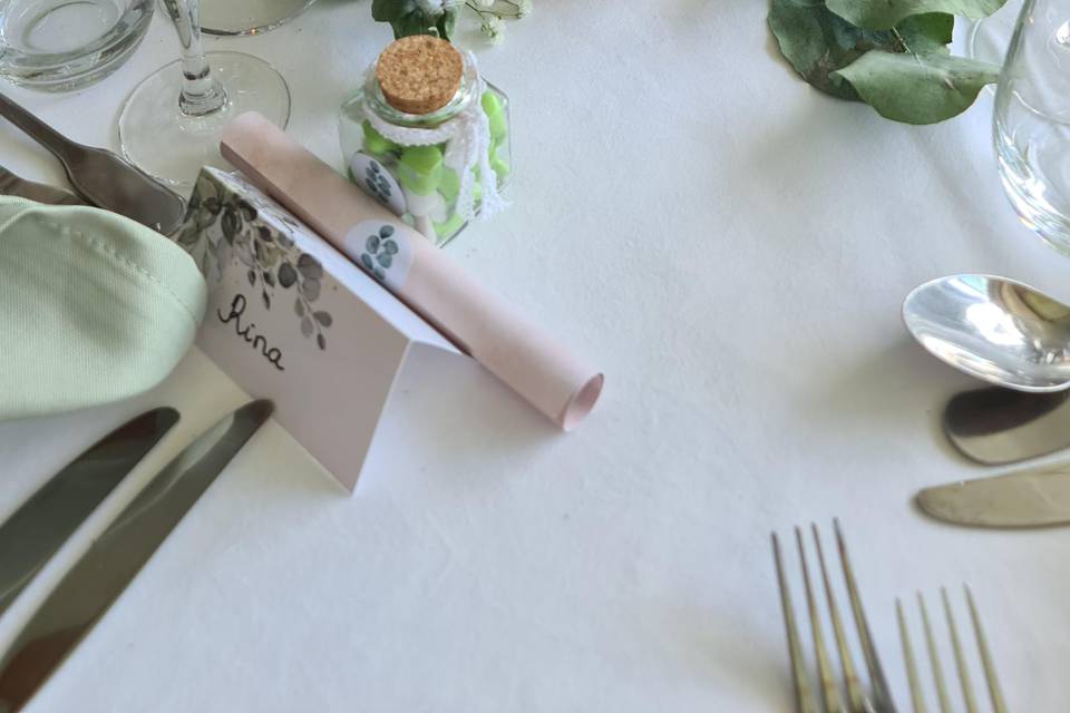 Centre table mariage simple