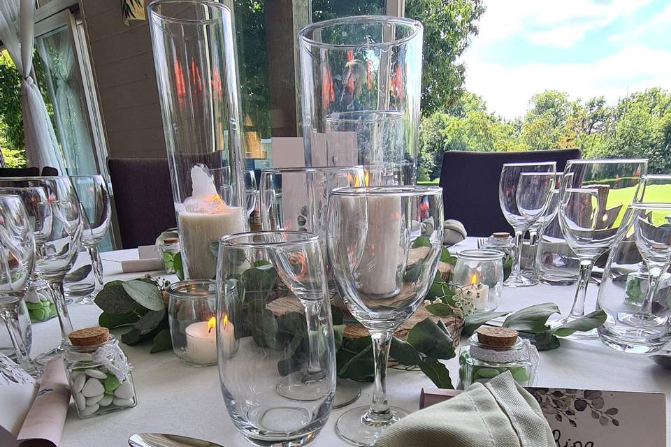 Table mariage vert sauge