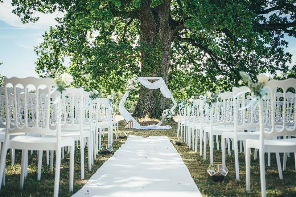 Mariage chic bleu cérémonie