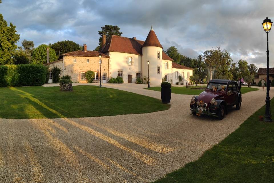 Voiture mariage champêtre