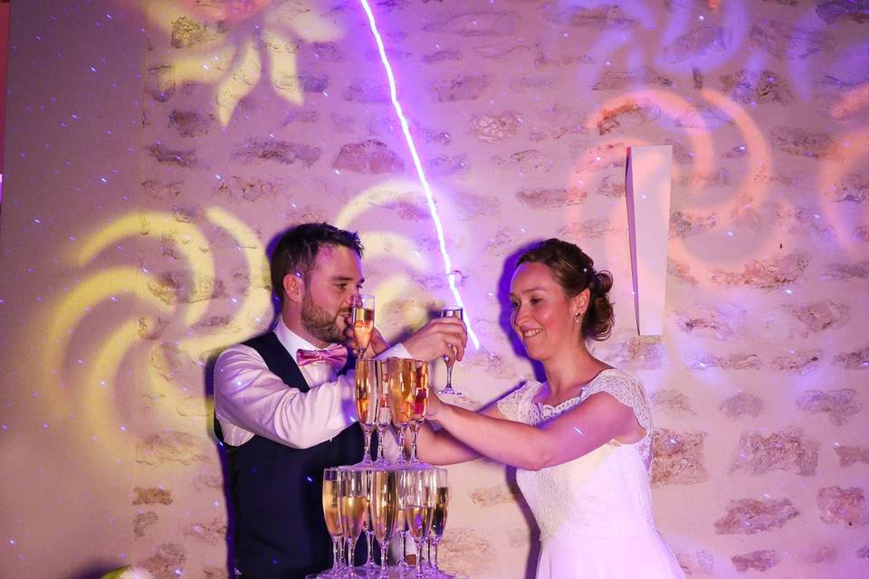 Fontaine de champagne mariage