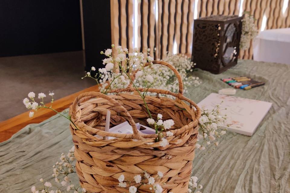 Petit panier fleuri