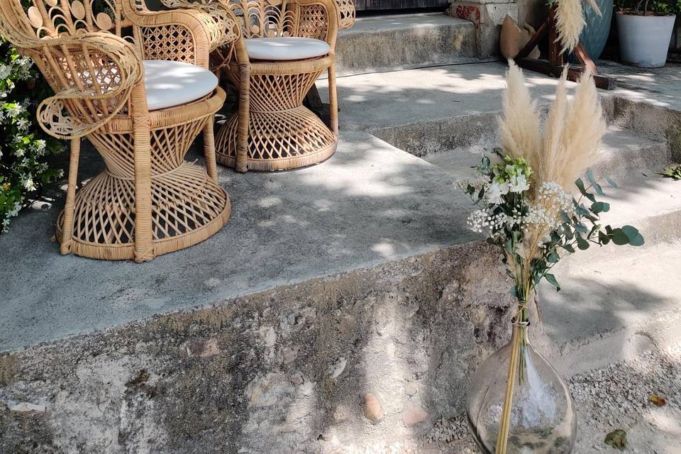 Arche carré fleurie