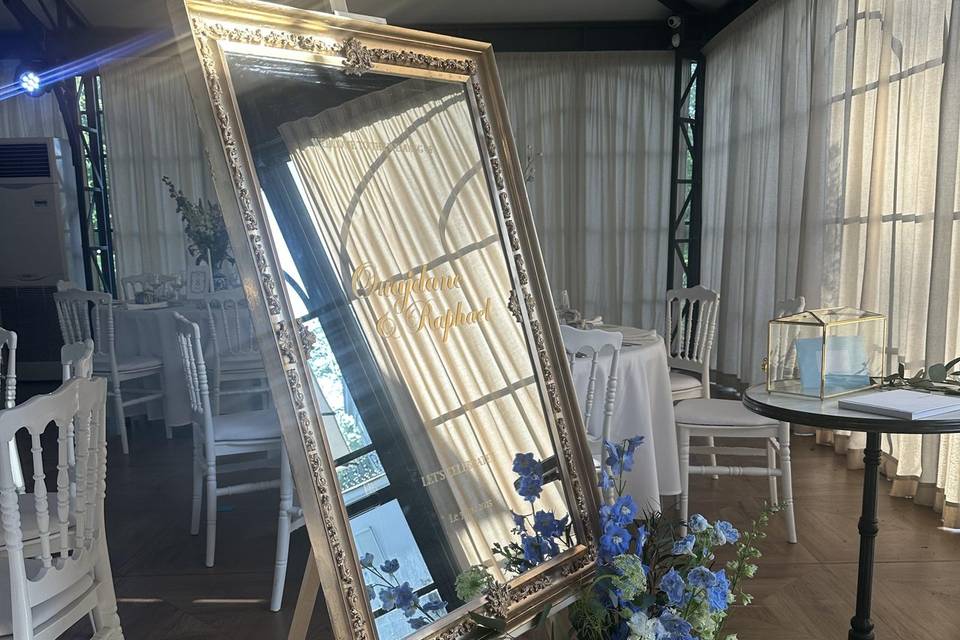 Miroir de bienvenue fait main