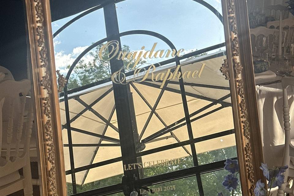 Miroir de bienvenue fait main