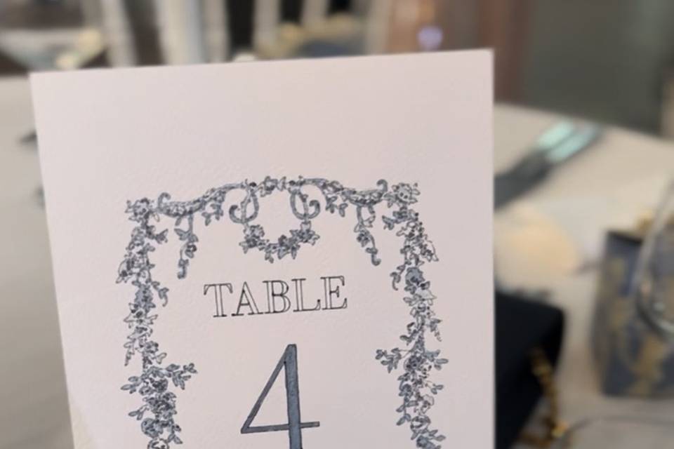 Numéros de table - Bridgerton