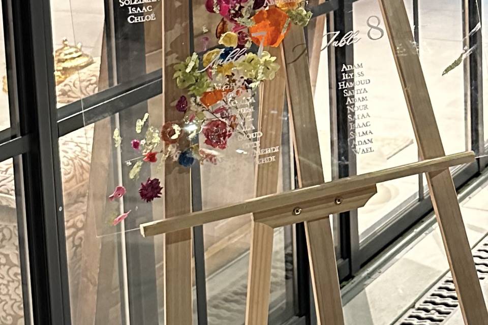 Plan de table florale
