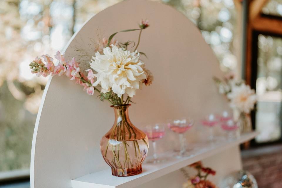 Bar à champagne mariage