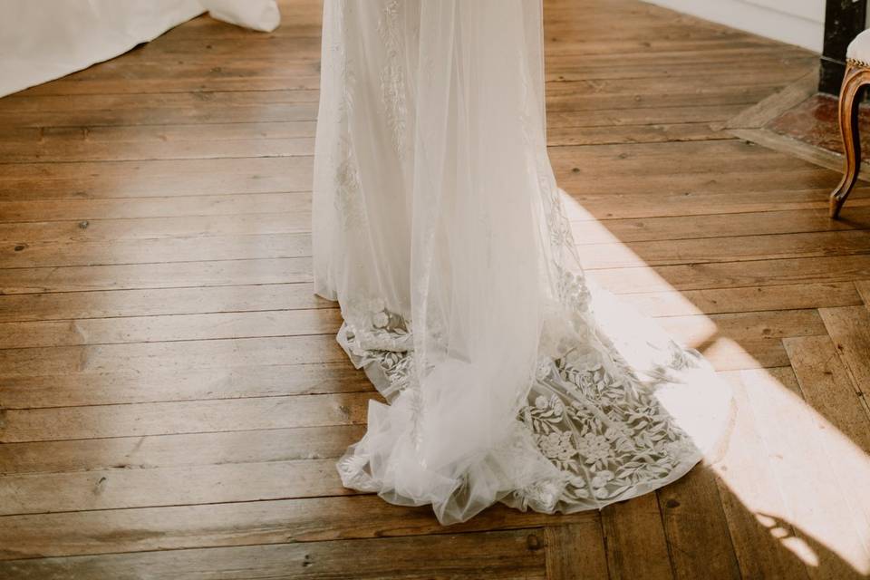 Mariée et son bouquet