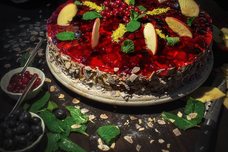 Entremet fruits rouges