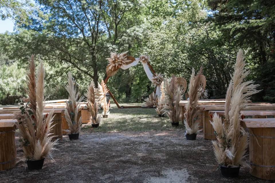 Cérémonie dans le parc