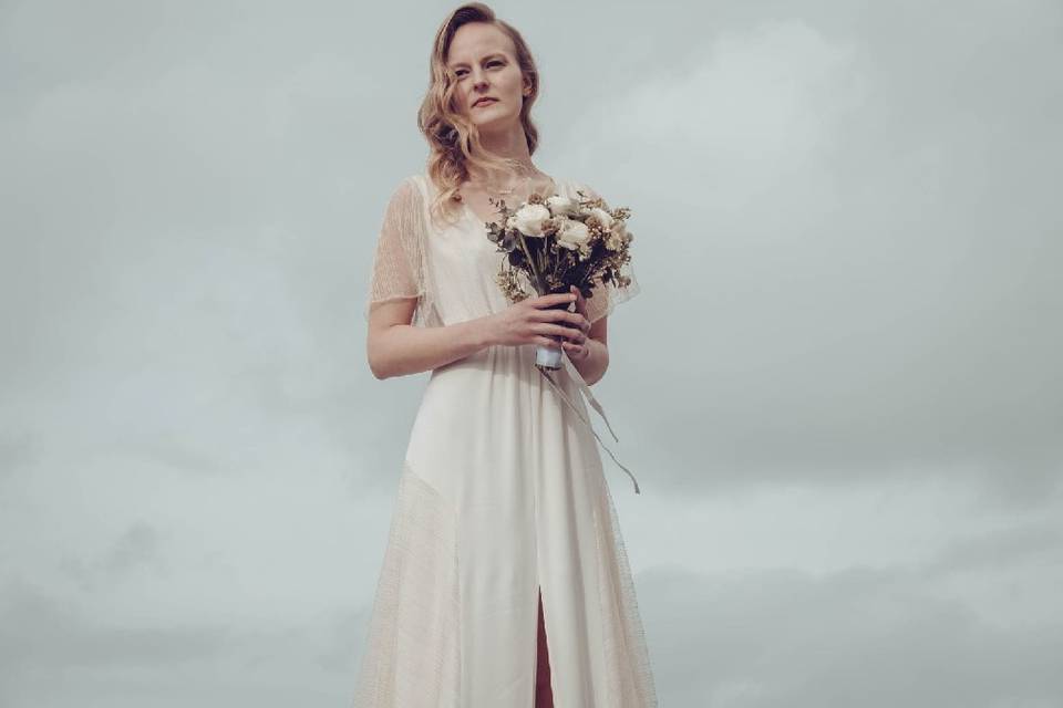 Bouquet de mariée hivernal