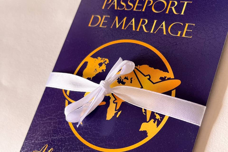 Faire part passeport bleu