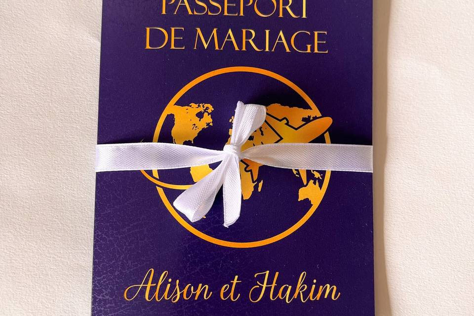 Faire part passeport bleu