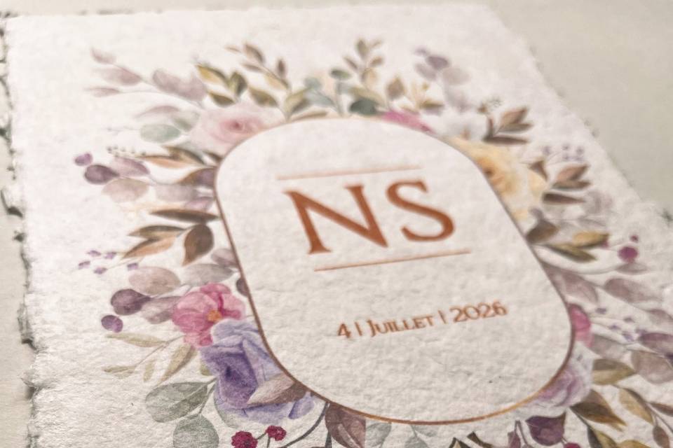 Faire part papier d'art