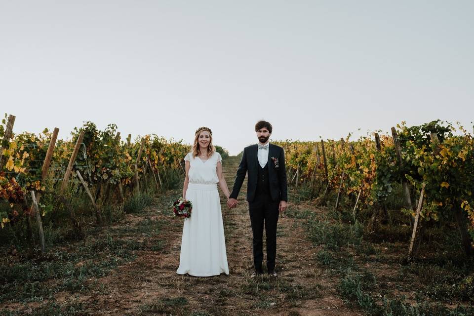 Séance couple vignes