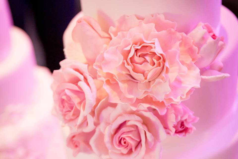 Wedding cake fleurs