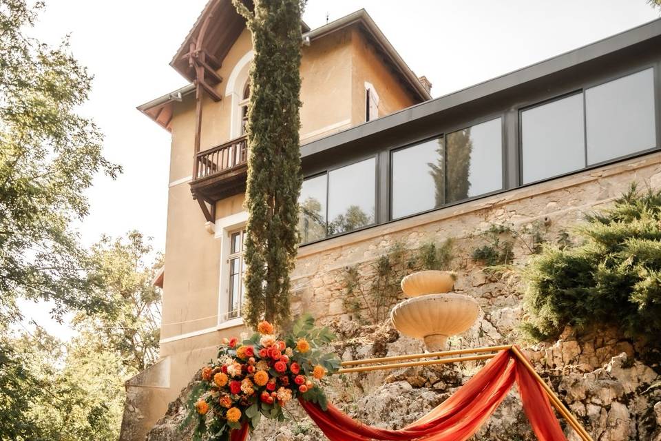 Arche + voiles terracotta