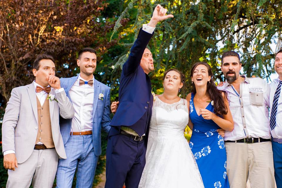 Photo de groupe mariage