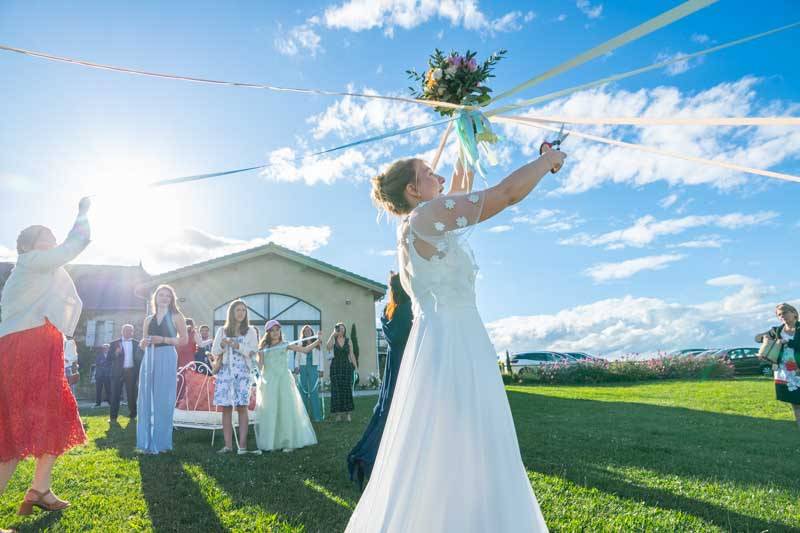 Rubans et bouquet