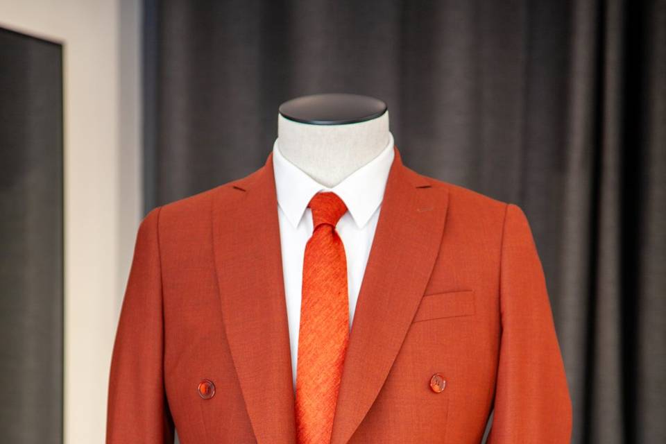 Detail_Costume orange brûlé